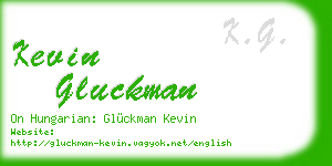 kevin gluckman business card